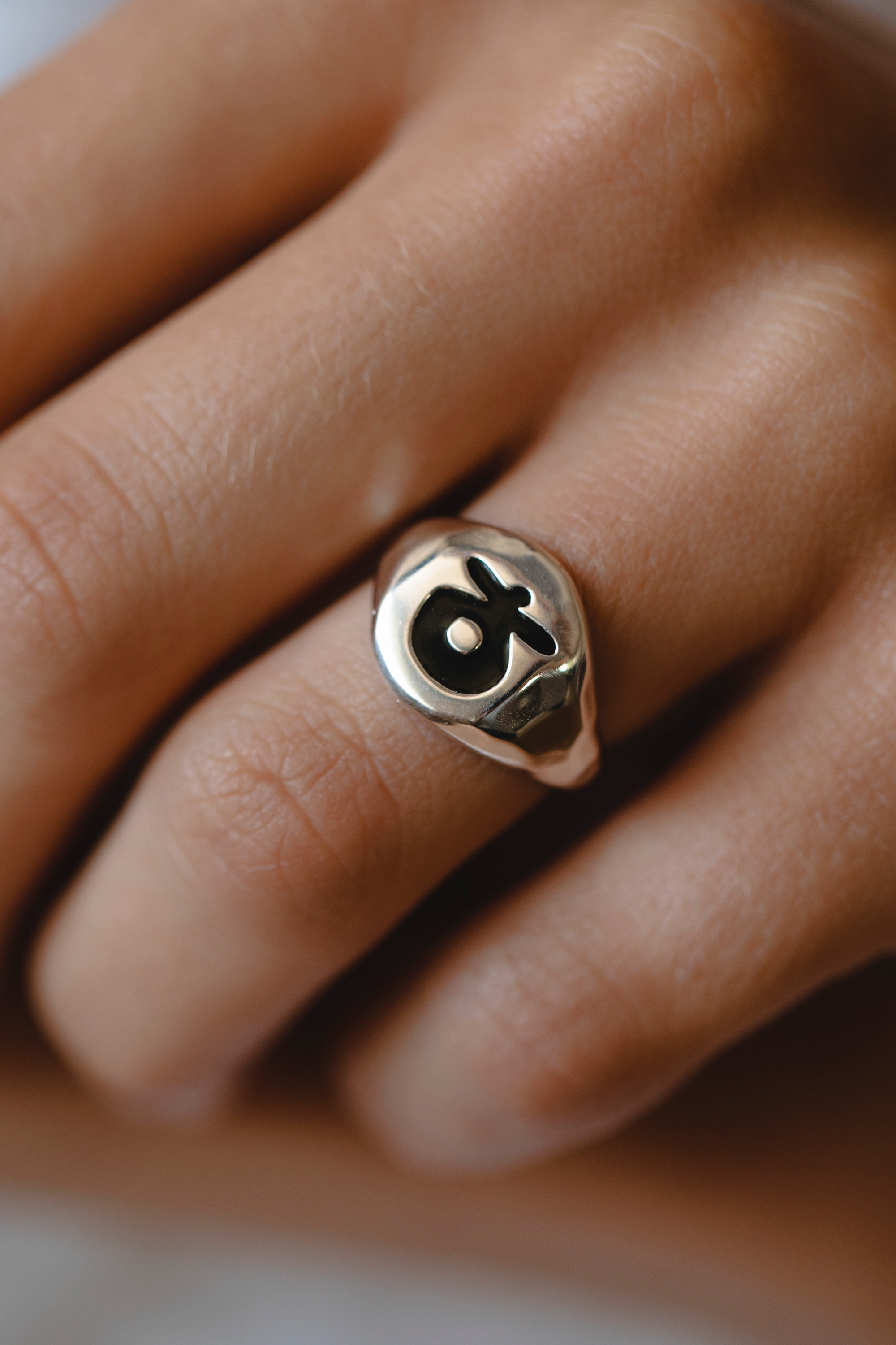 Кольцо-печатка "Радость"