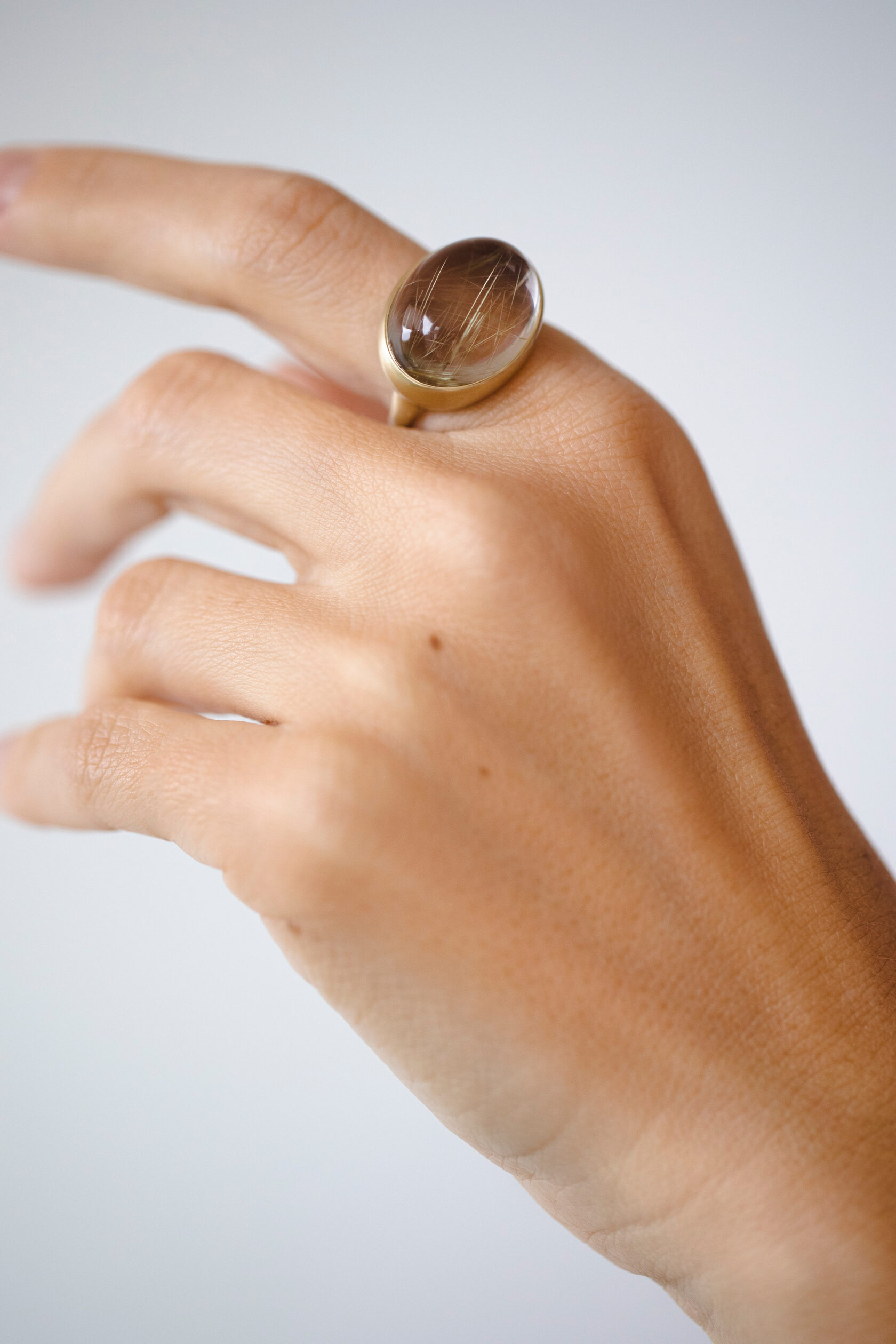 Кольцо Силы с рутиловым кварцем