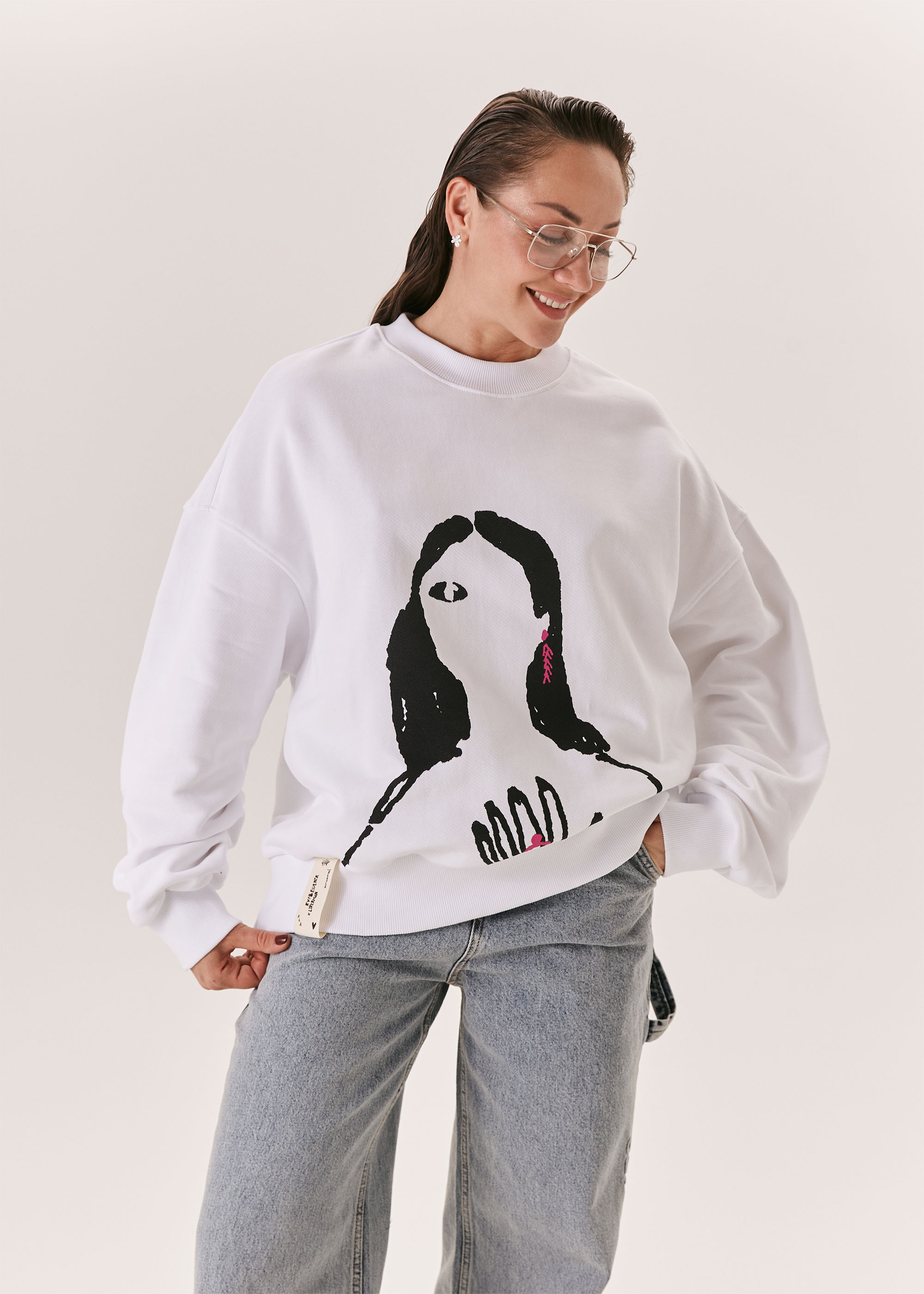 Свитшот EVE&ESTHER x LIBERMAN белый