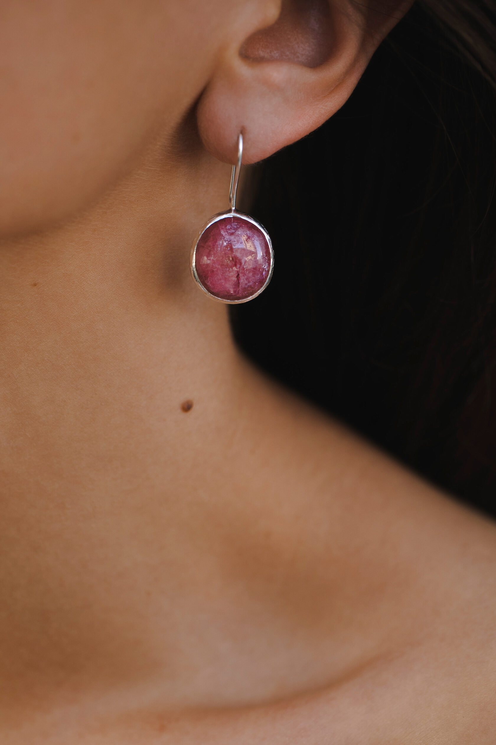 Серьги с турмалином