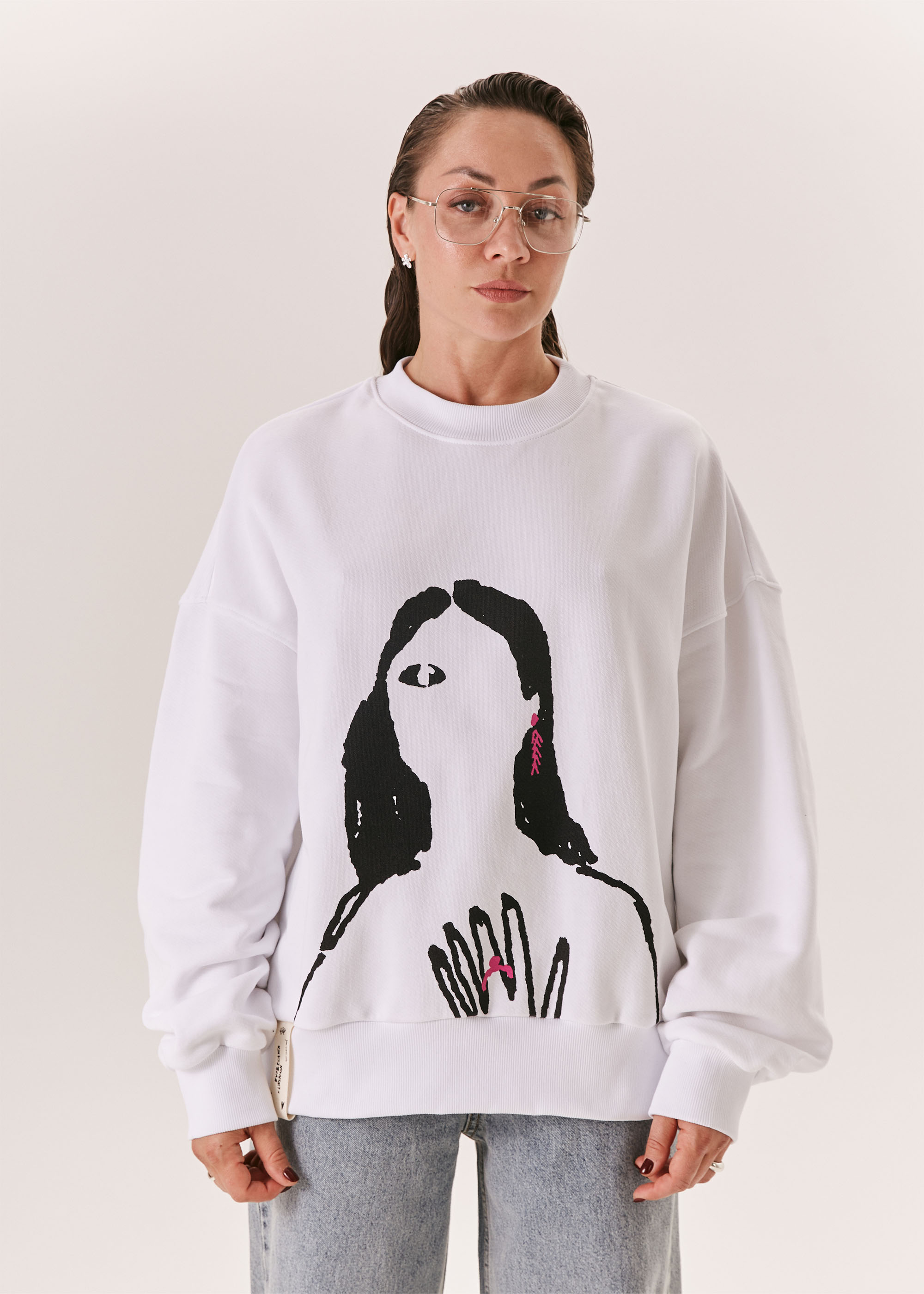 Свитшот EVE&ESTHER x LIBERMAN белый