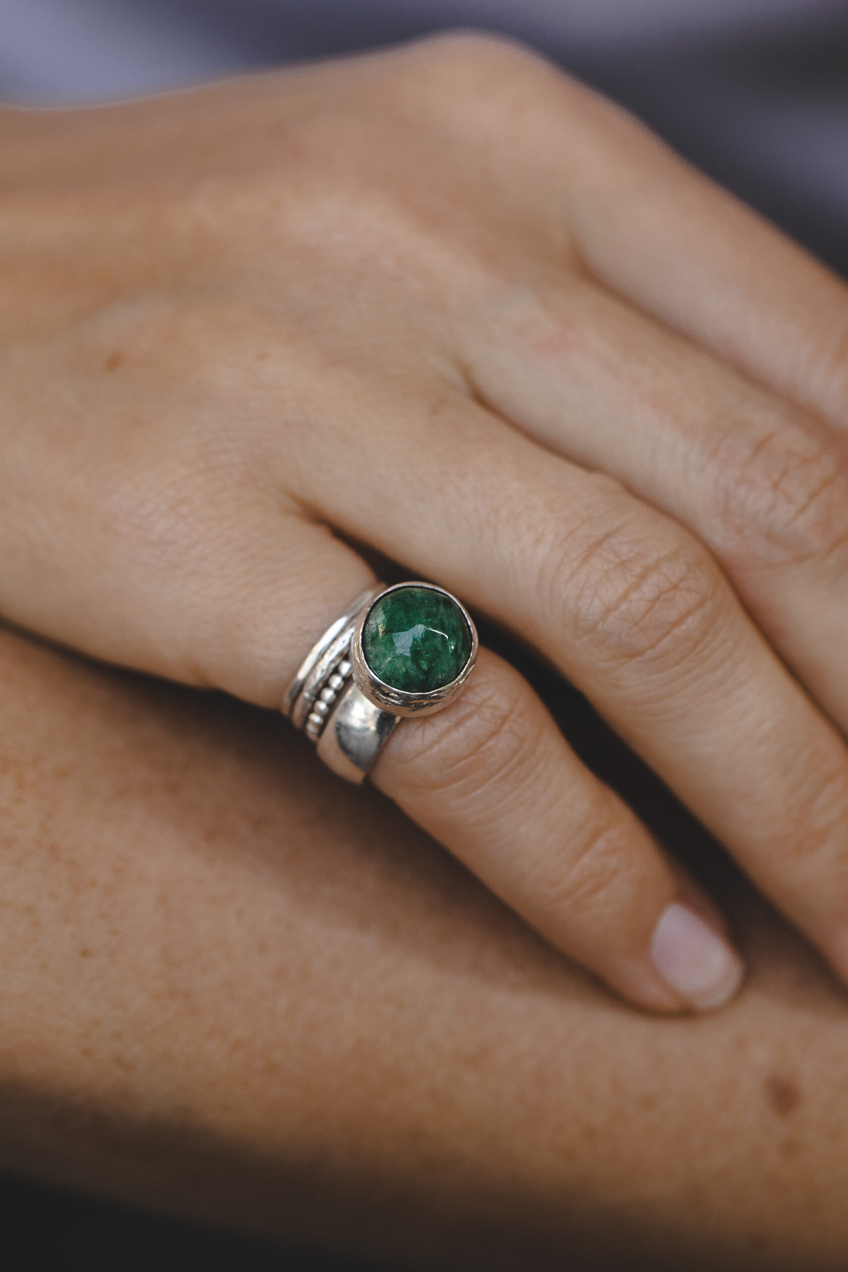 Кольцо с бериллом