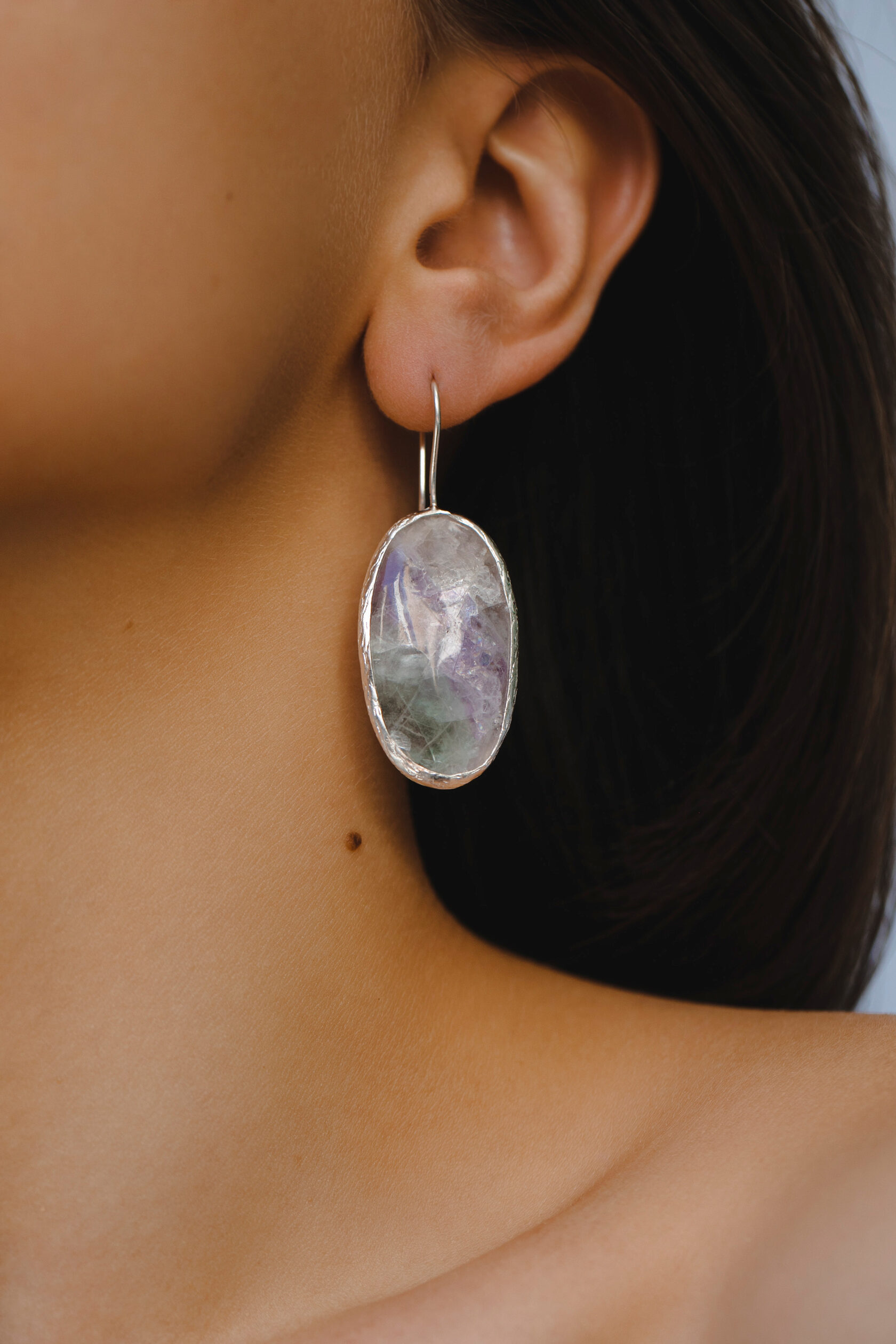 Серьги с флюоритом