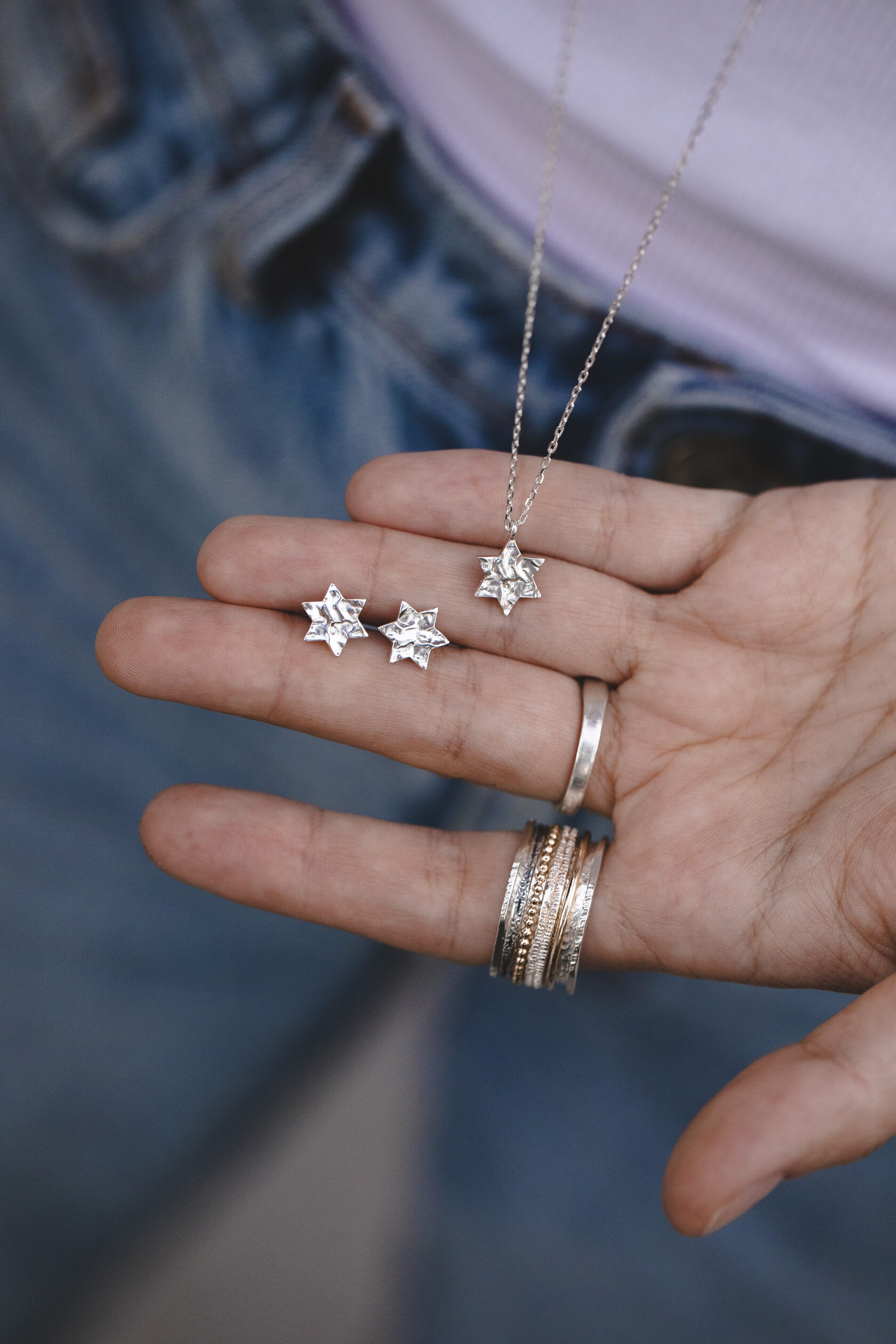 Пусеты Звезда Давида