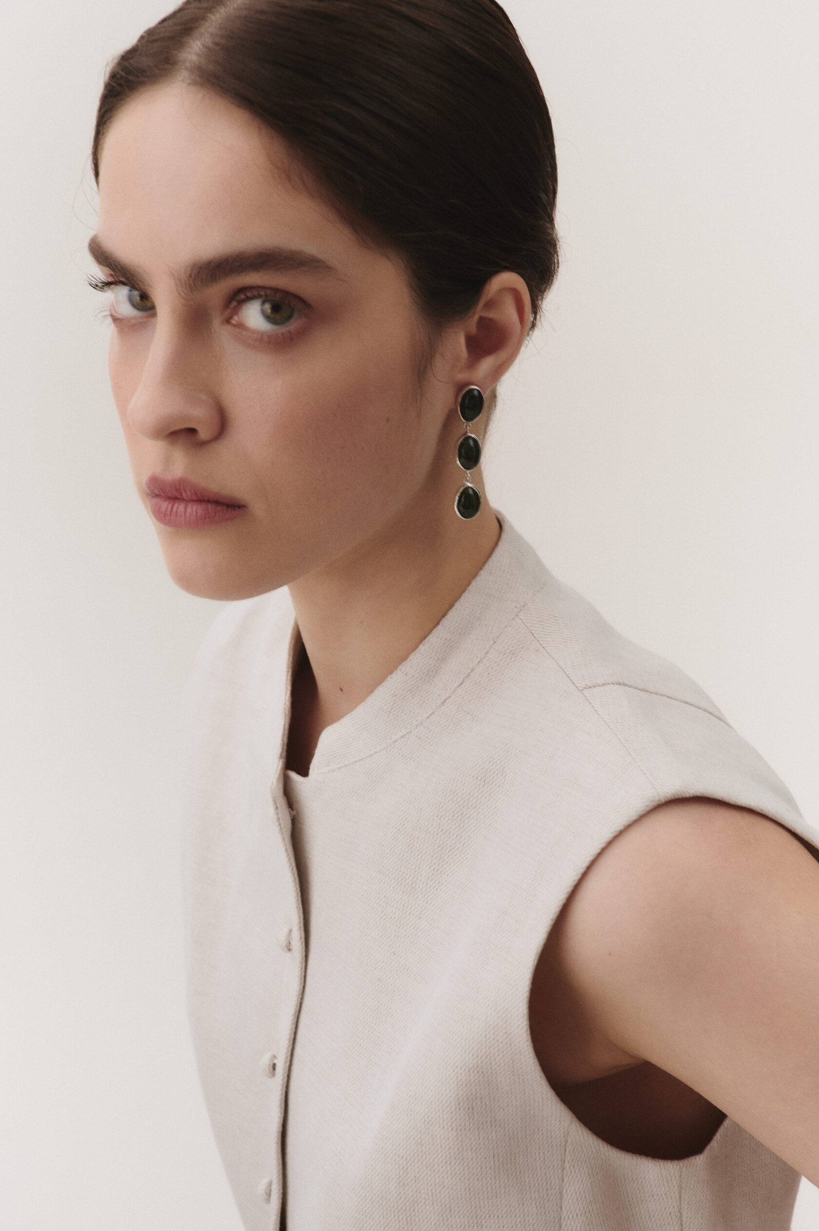 Серьги с нефритом