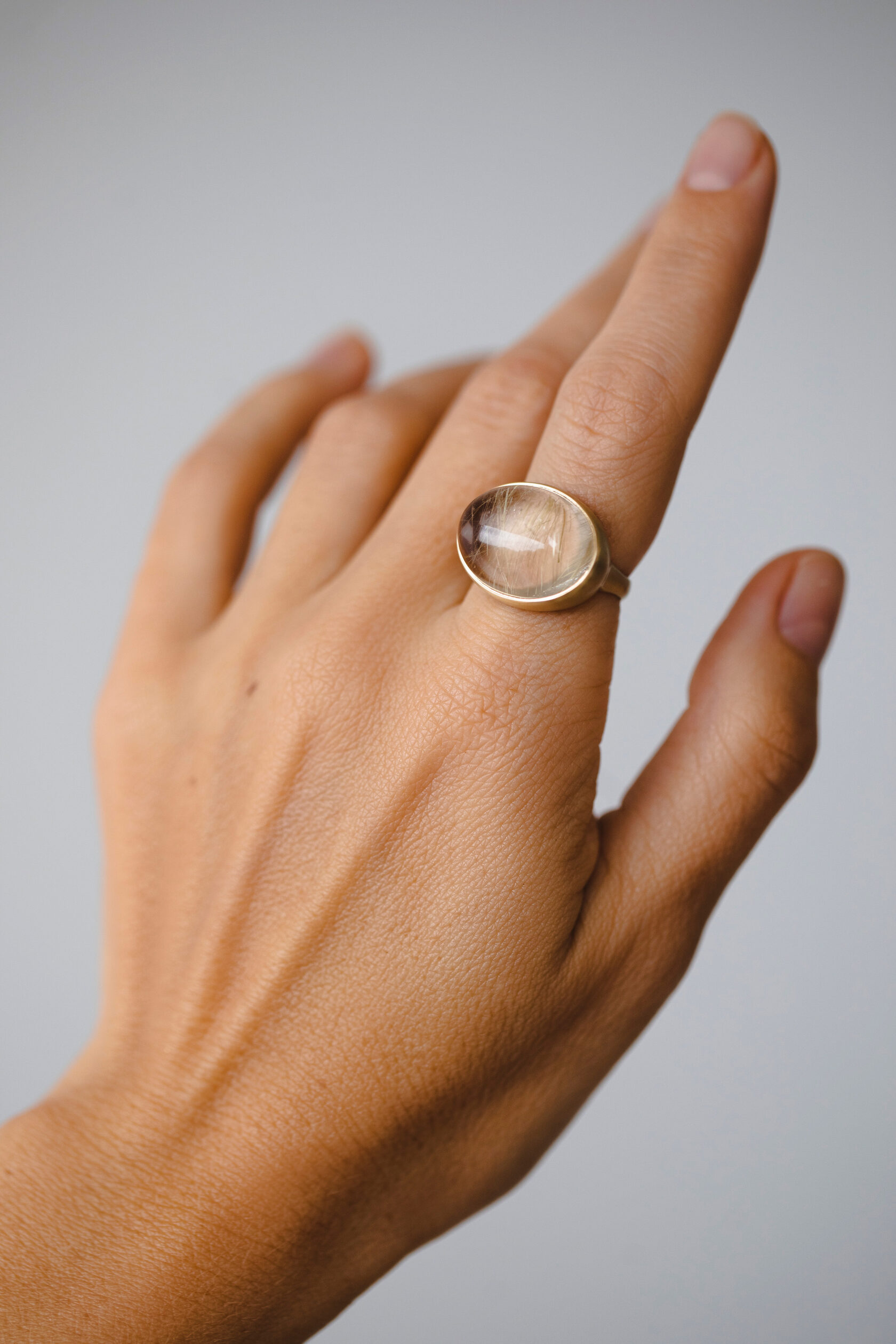 Кольцо Силы с рутиловым кварцем