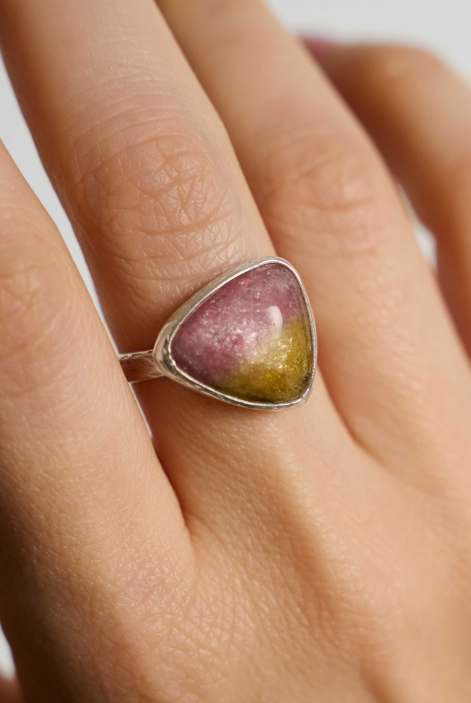 Кольцо с турмалином