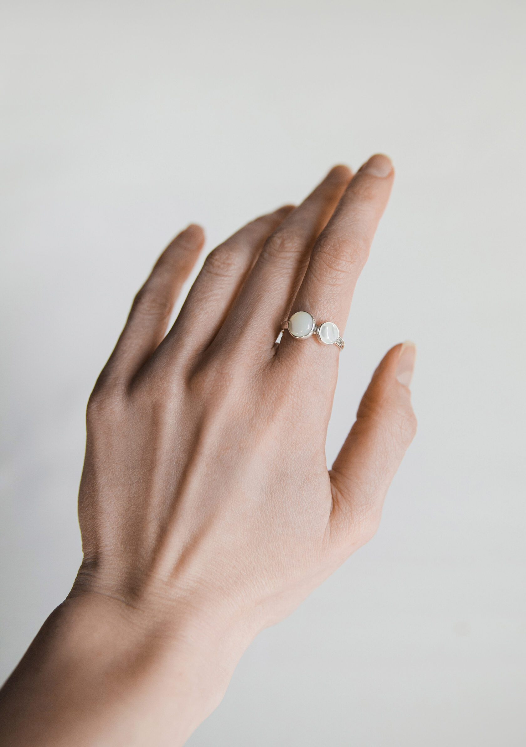 Кольцо с перламутром