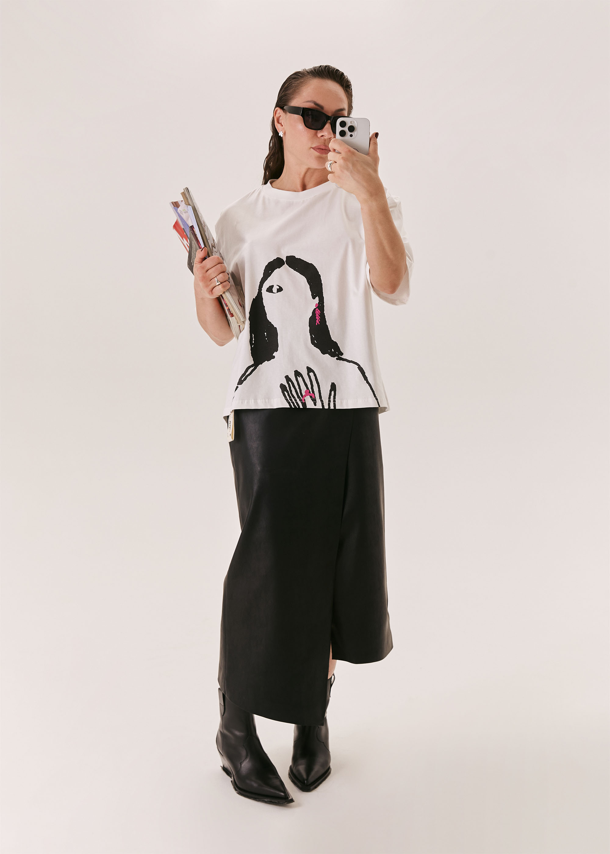 Футболка EVE&ESTHER x LIBERMAN белая