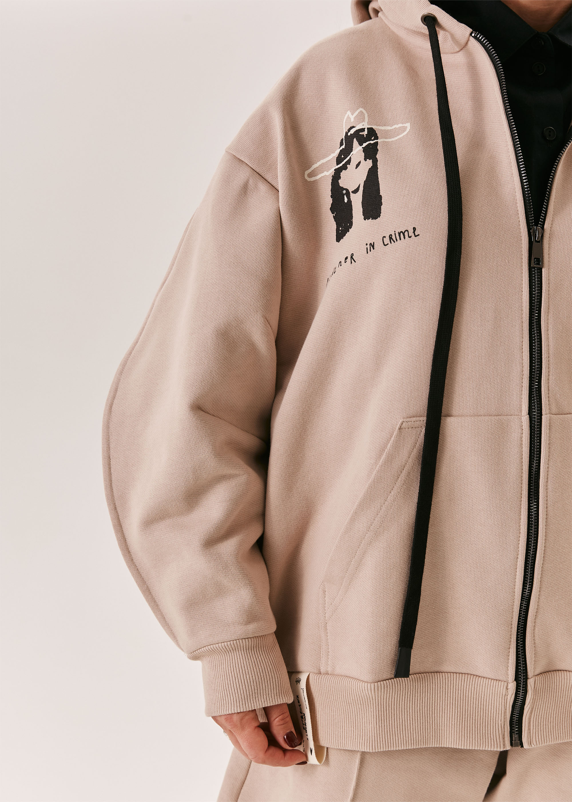 Худи на молнии EVE&ESTHER x LIBERMAN какао