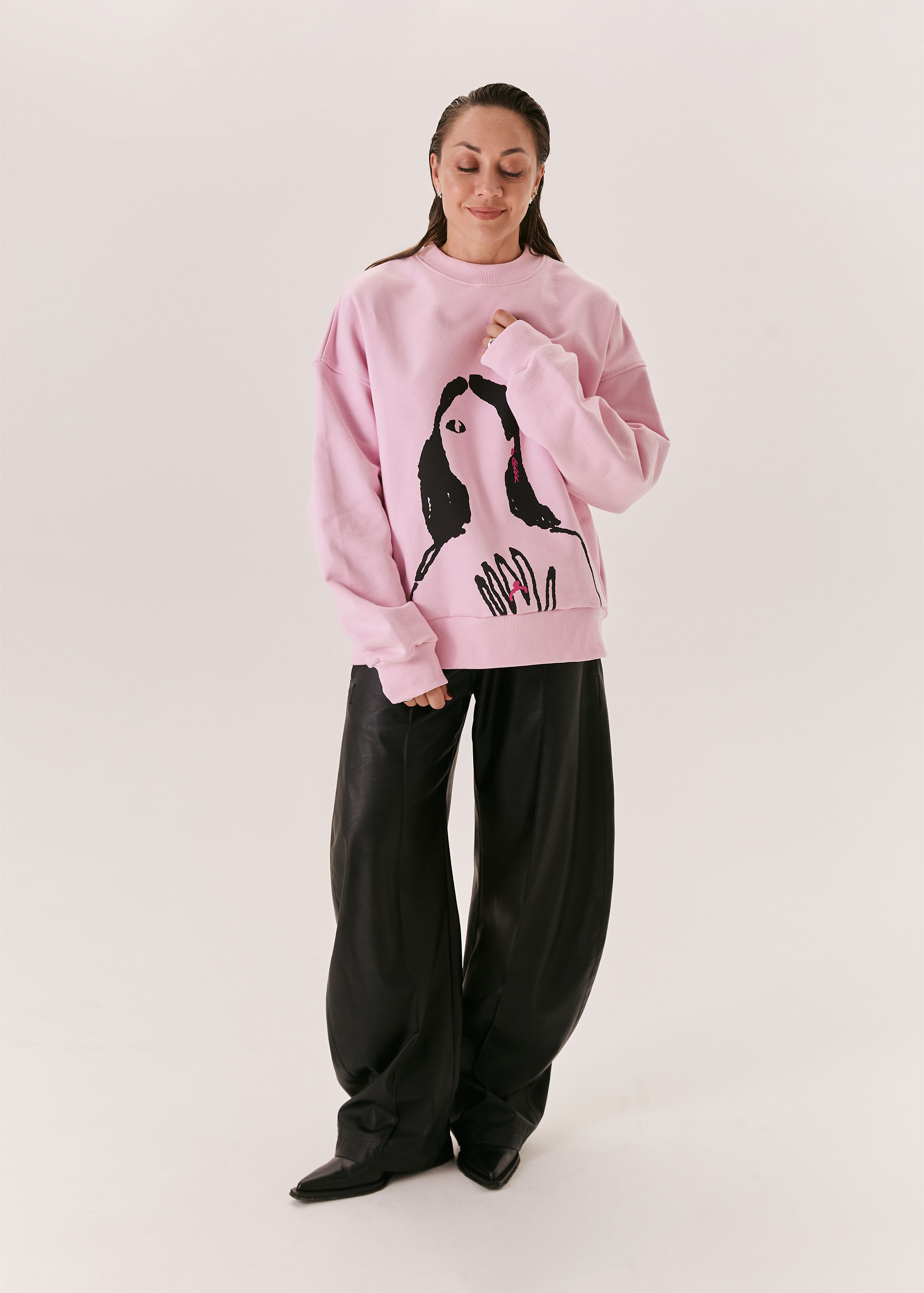 Свитшот EVE&ESTHER x LIBERMAN розовый