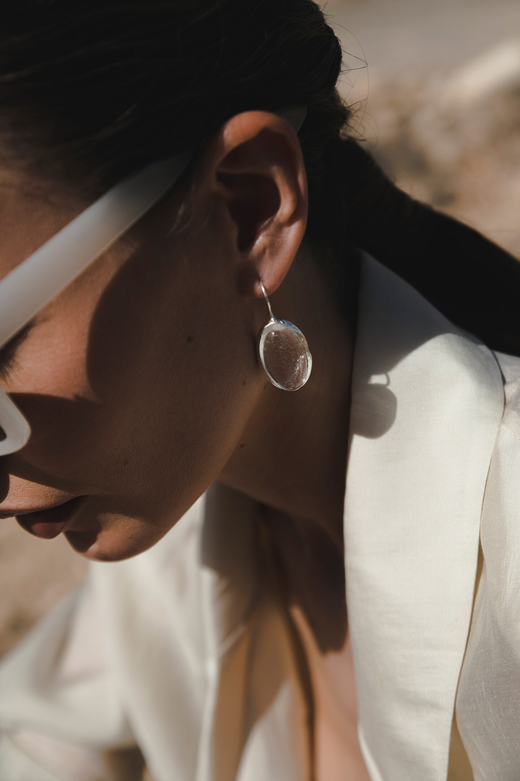 Серьги с горным хрусталём