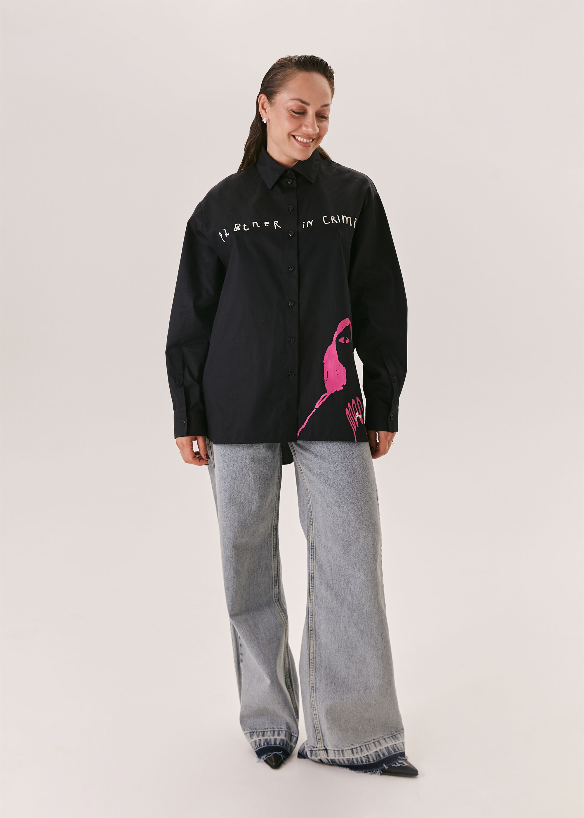 Рубашка EVE&ESTHER x LIBERMAN черная