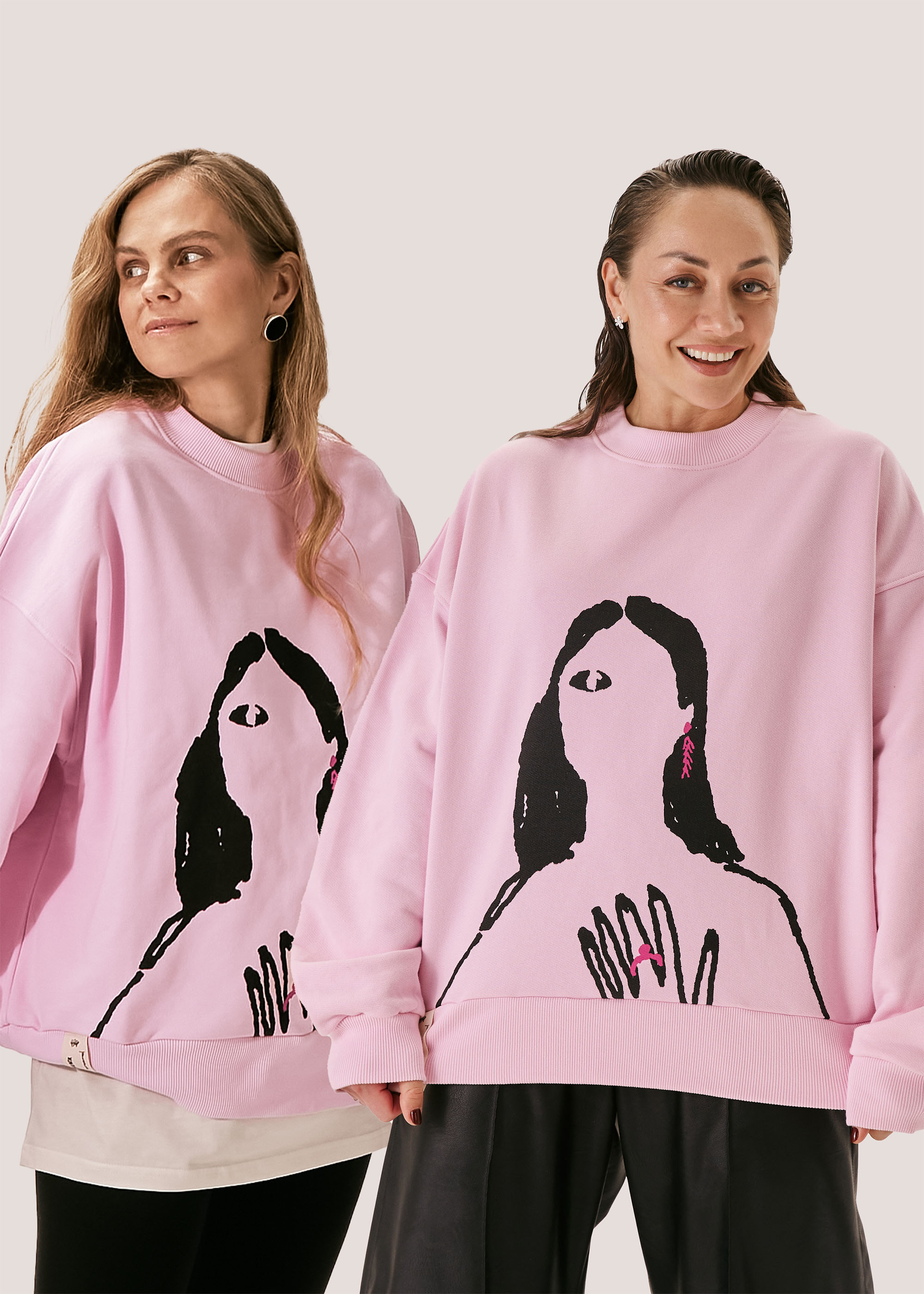 Свитшот EVE&ESTHER x LIBERMAN розовый