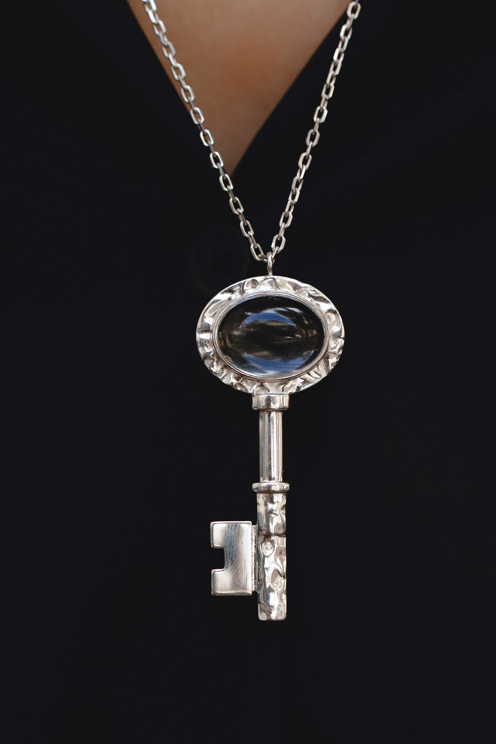 Подвеска Ключ с горным хрусталем