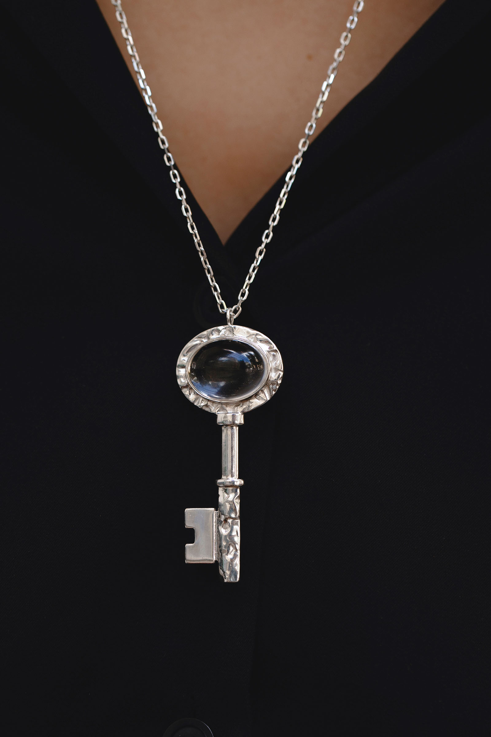 Подвеска Ключ с горным хрусталем