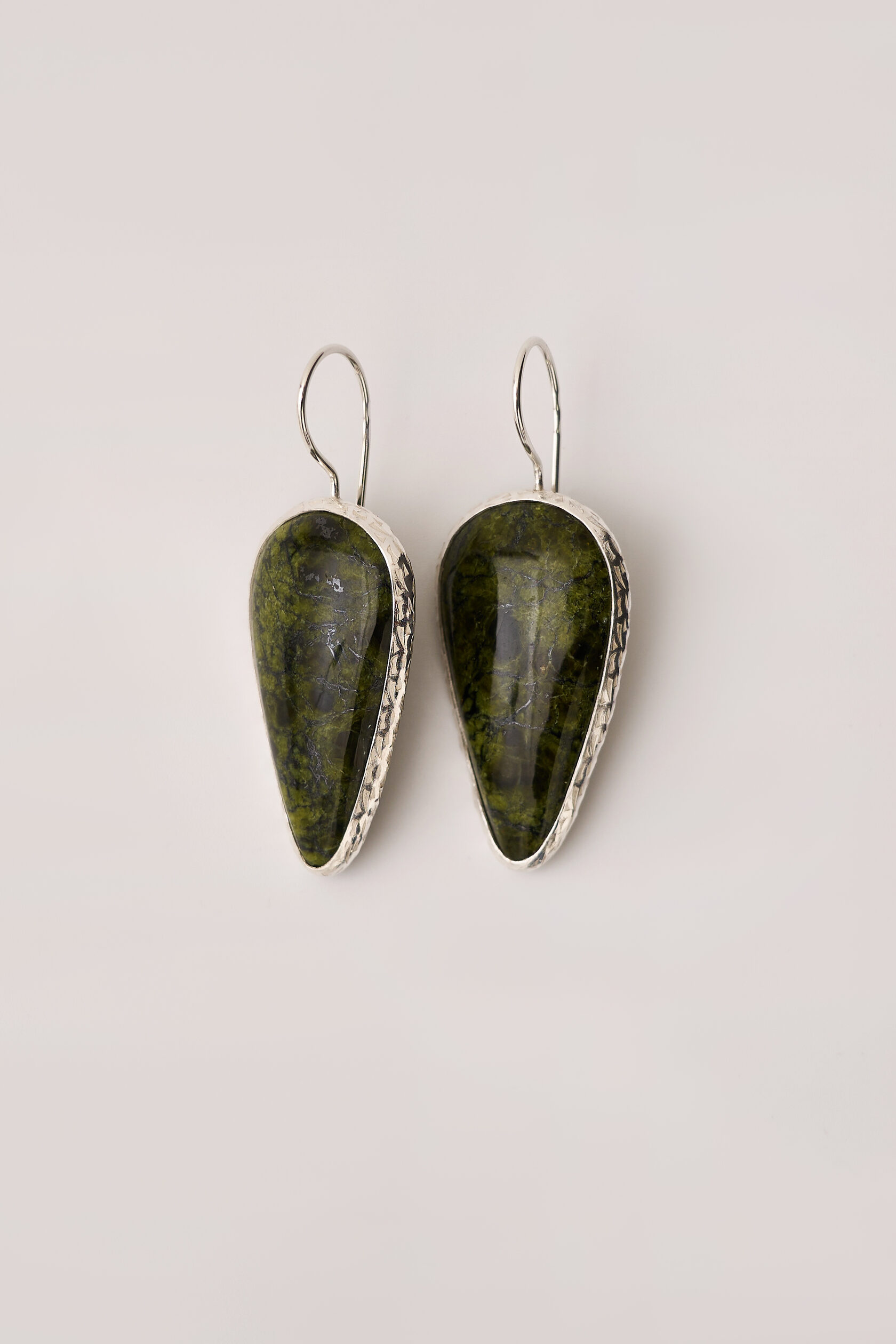 Серьги со змеевиком