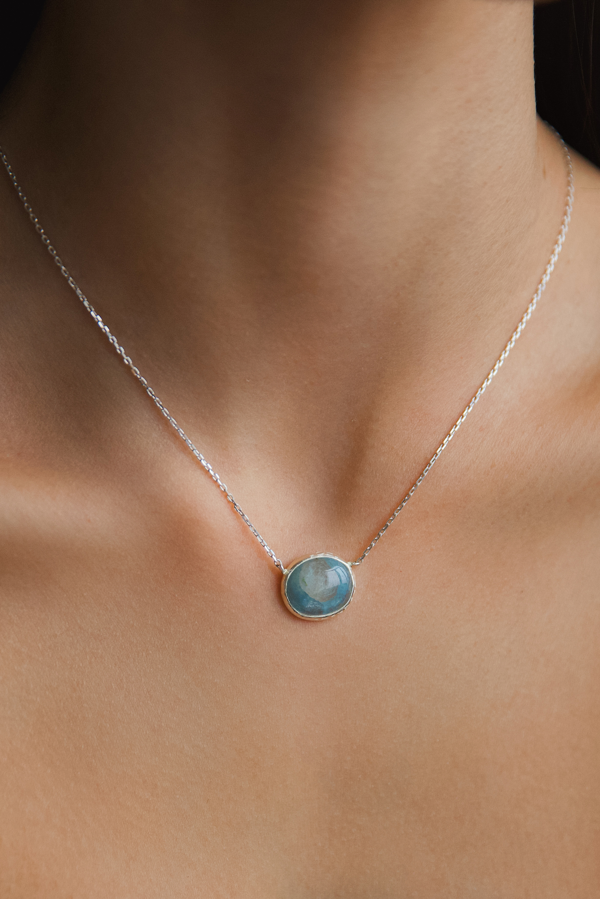 Подвеска с аквамарином