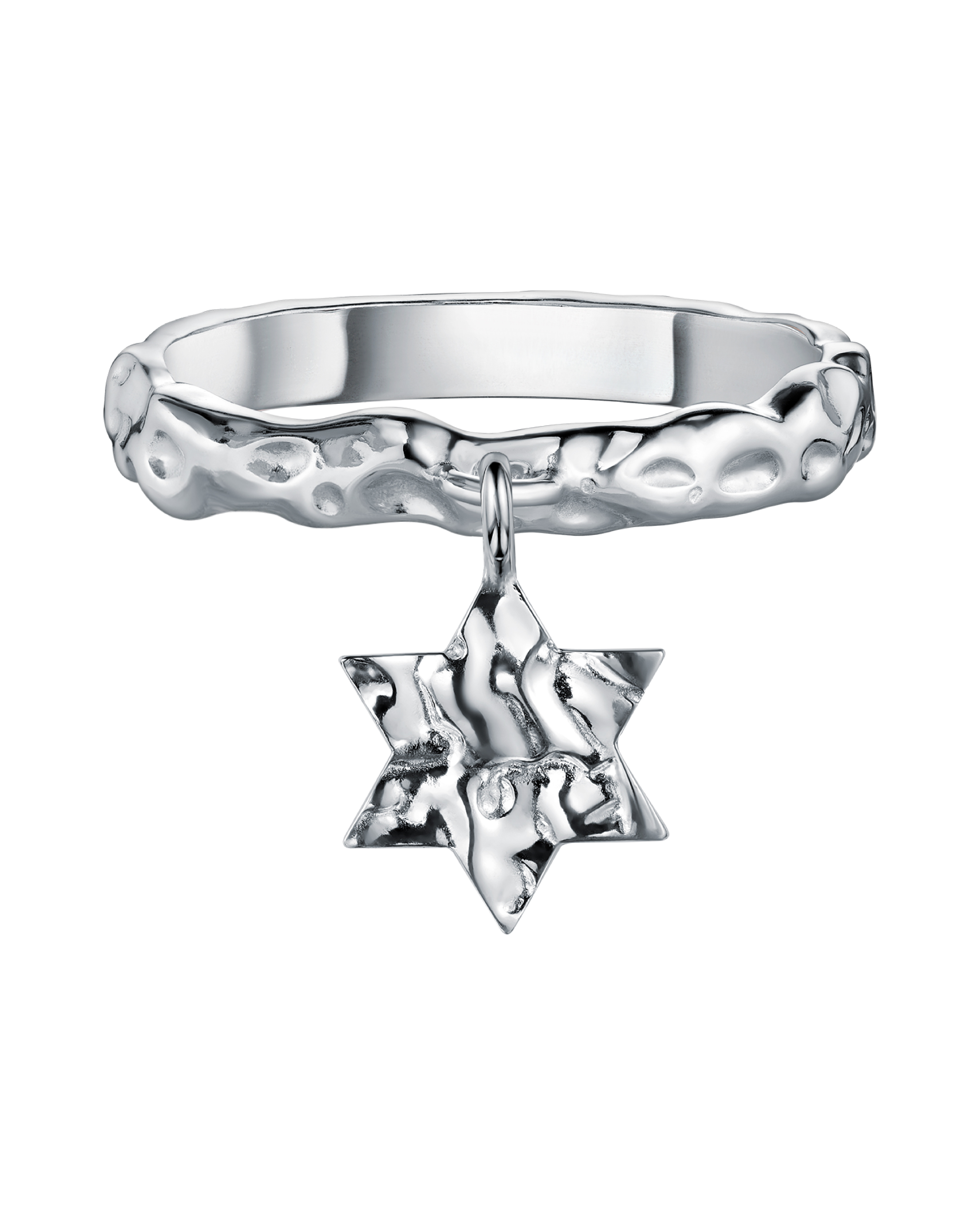 Кольцо с подвеской Звезда Давида