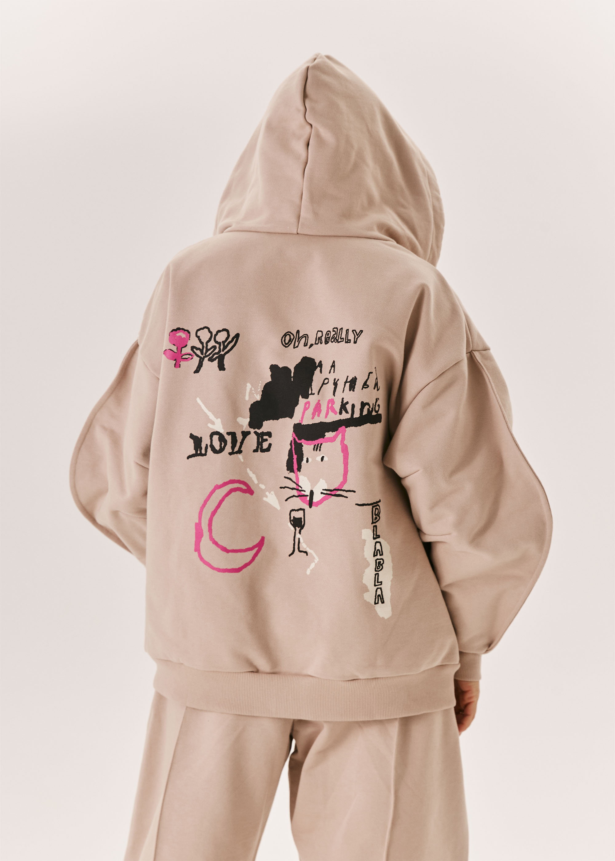 Худи на молнии EVE&ESTHER x LIBERMAN какао