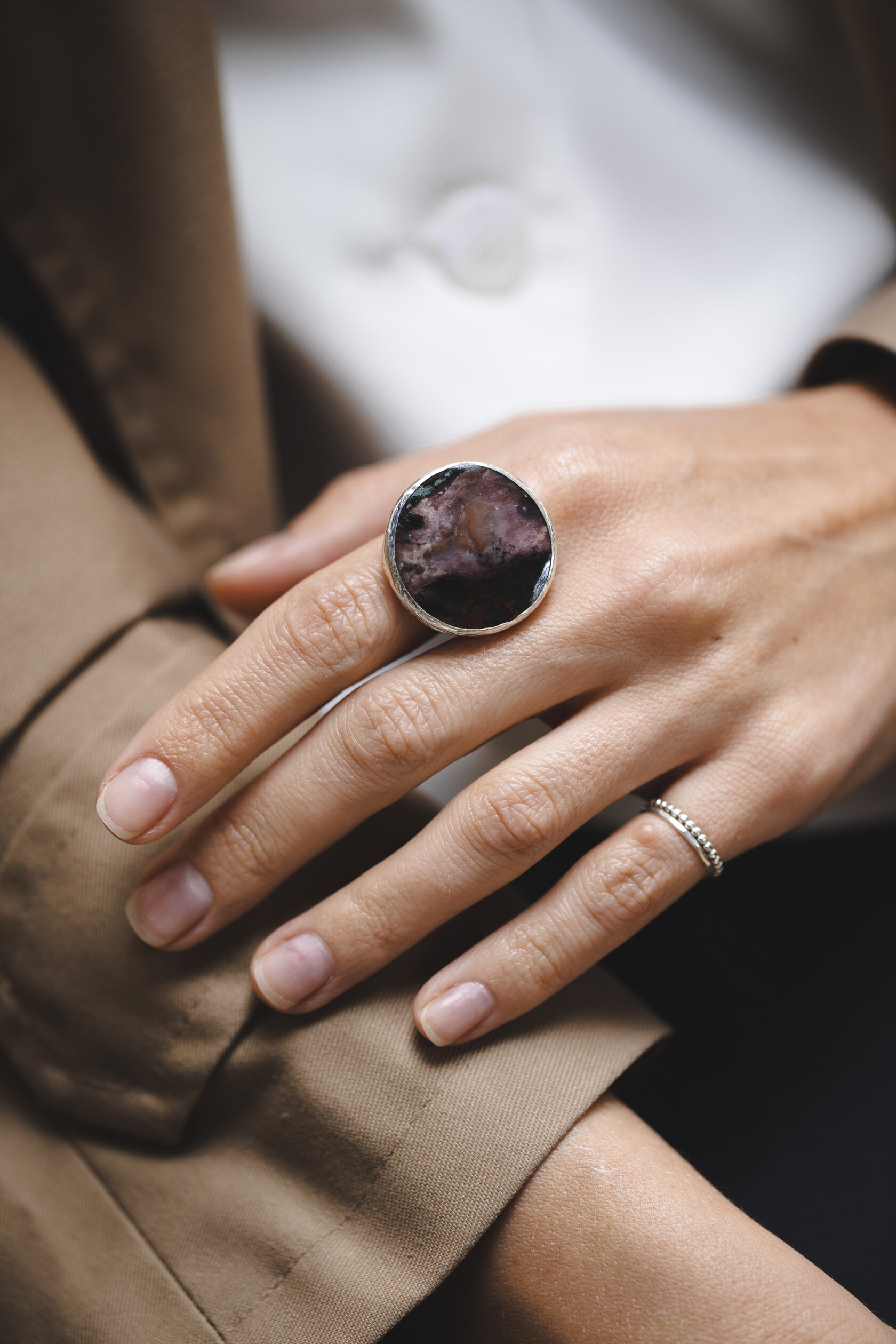 Кольцо с флюоритом