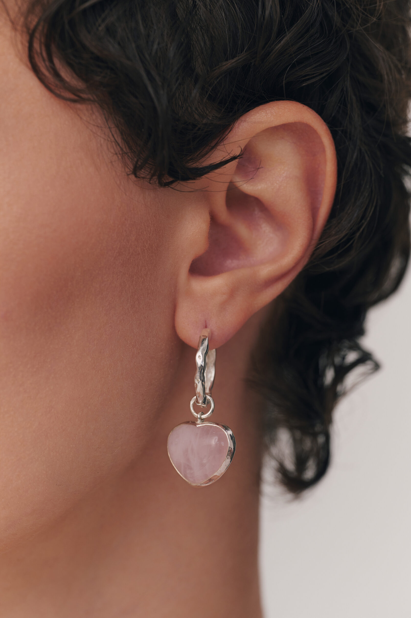 Джемс Сердце с розовым кварцем