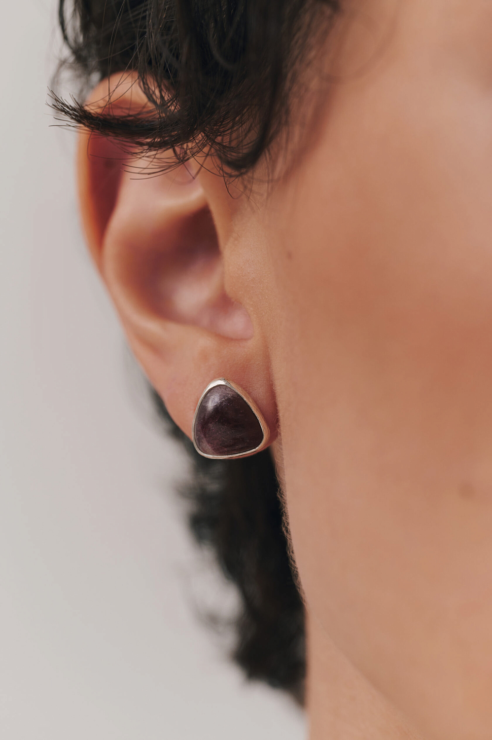 Пусеты с турмалином