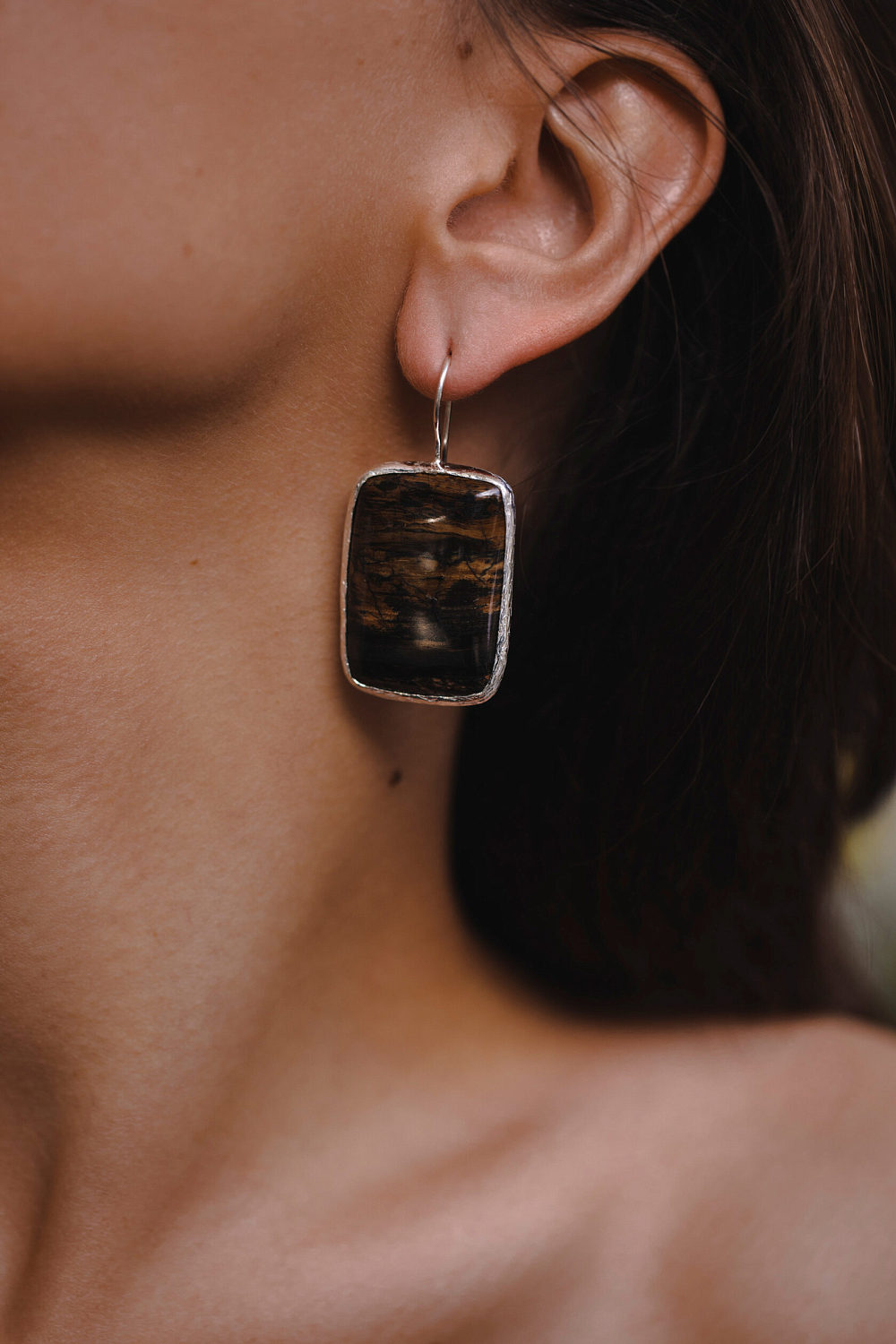 Серьги с полевым шпатом