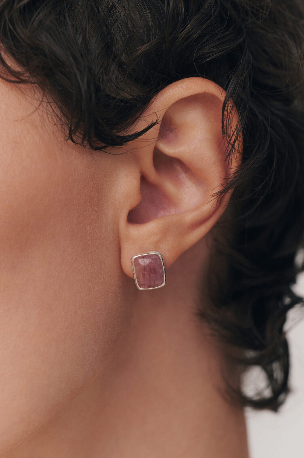 Пусеты с турмалином