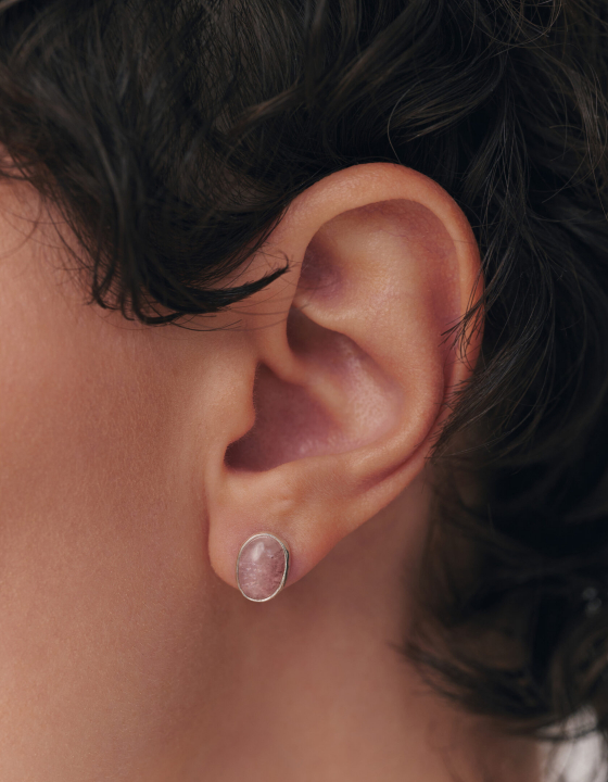 Пусеты с турмалином