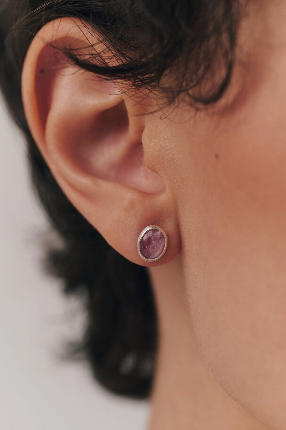 Пусеты с турмалином