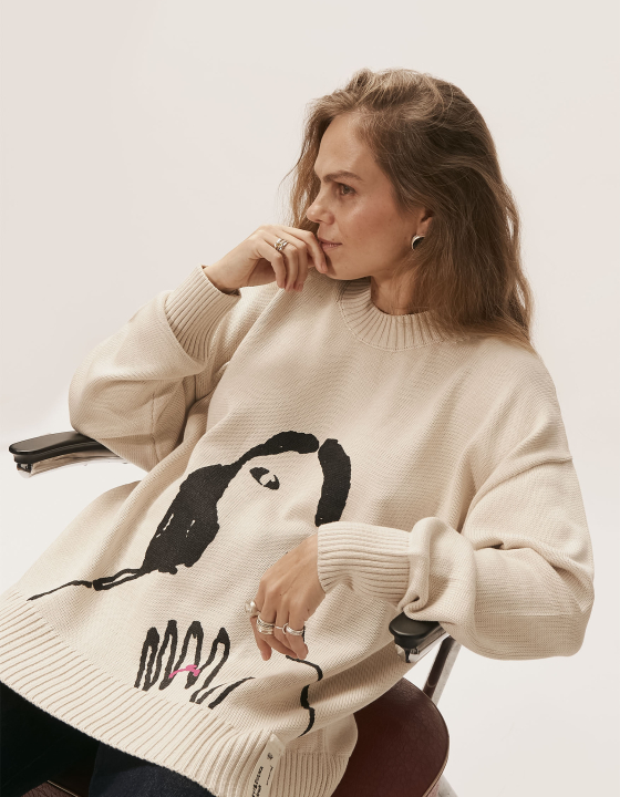 Джемпер EVE&ESTHER x LIBERMAN молочный