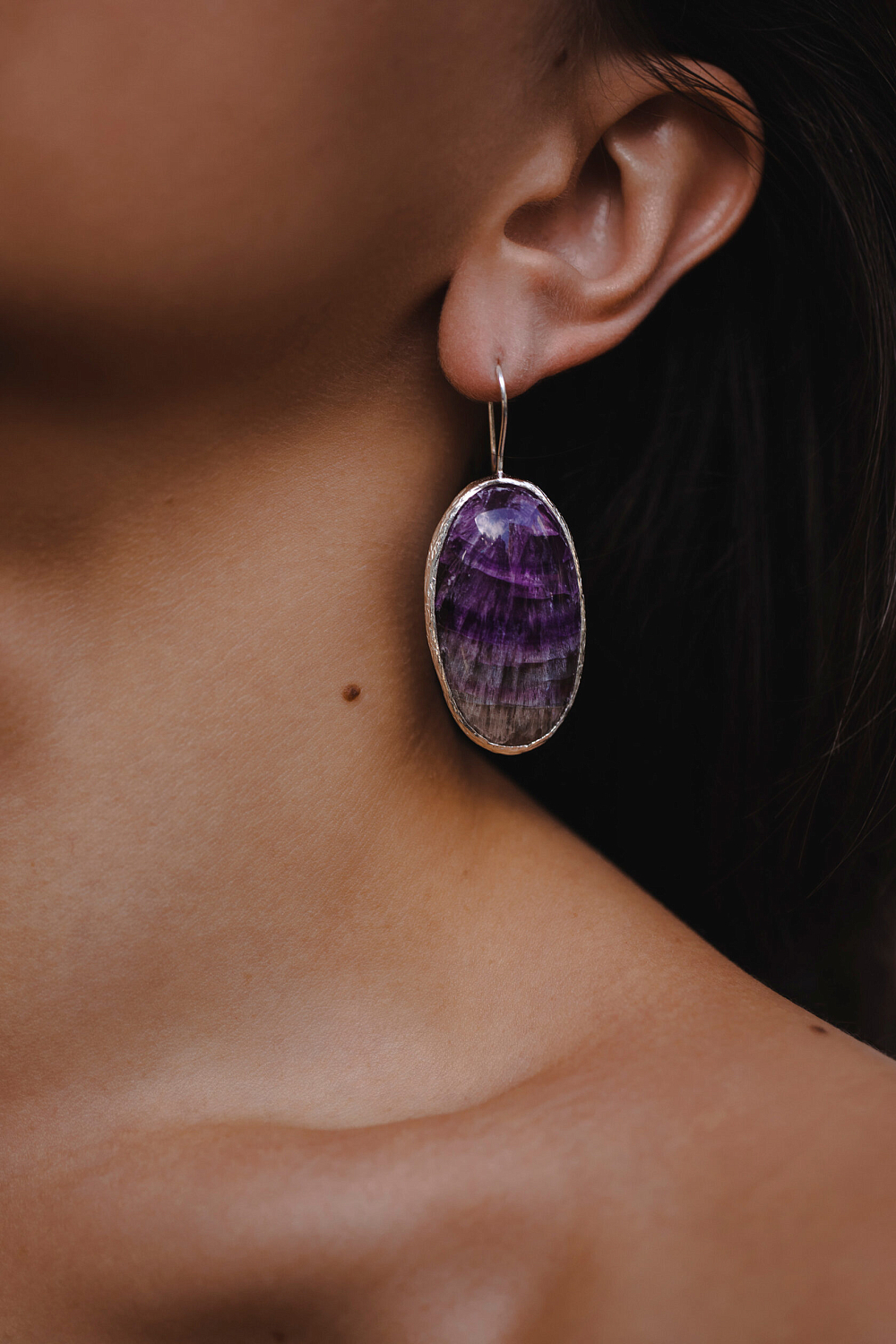 Серьги с флюоритом