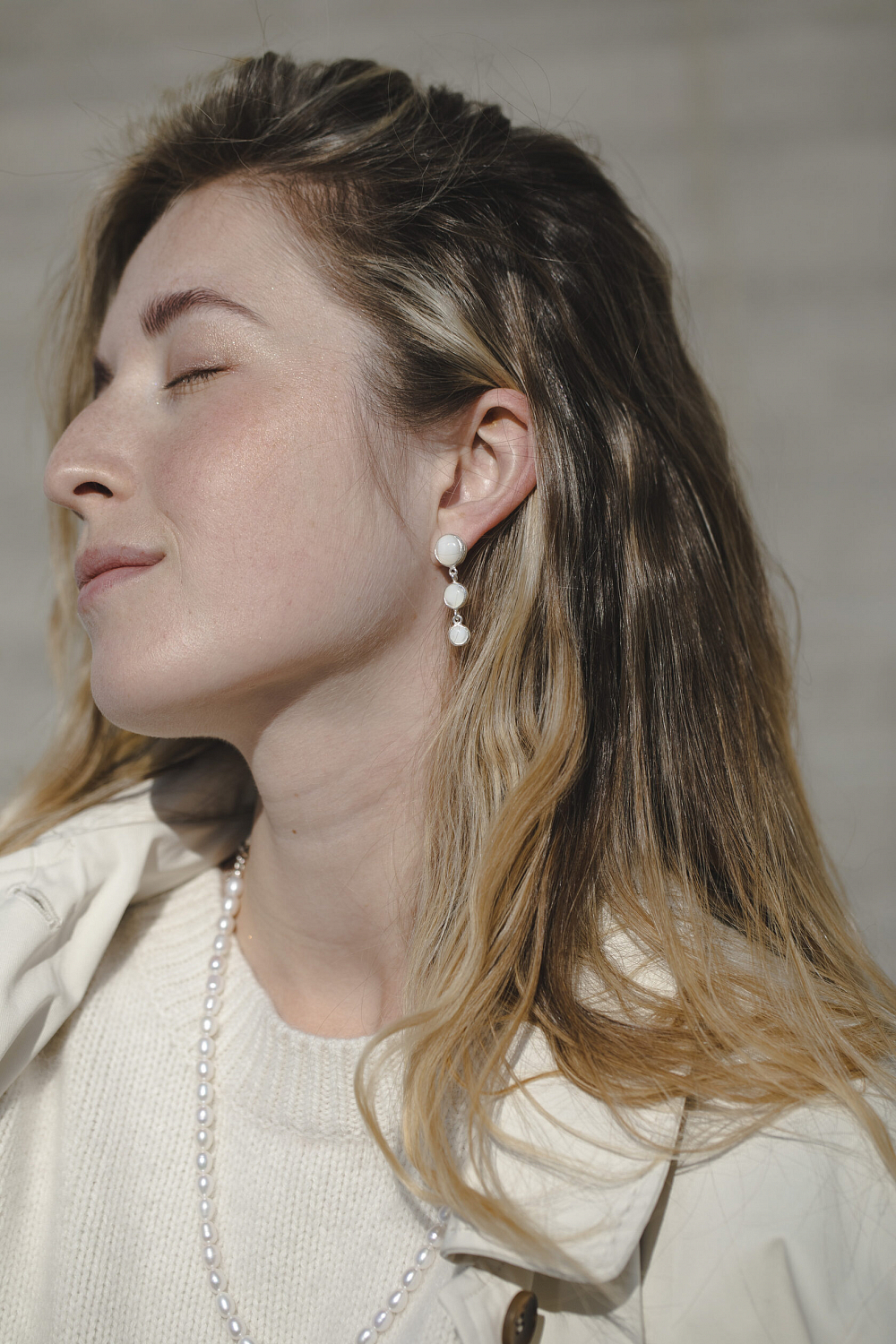 Серьги с перламутрами