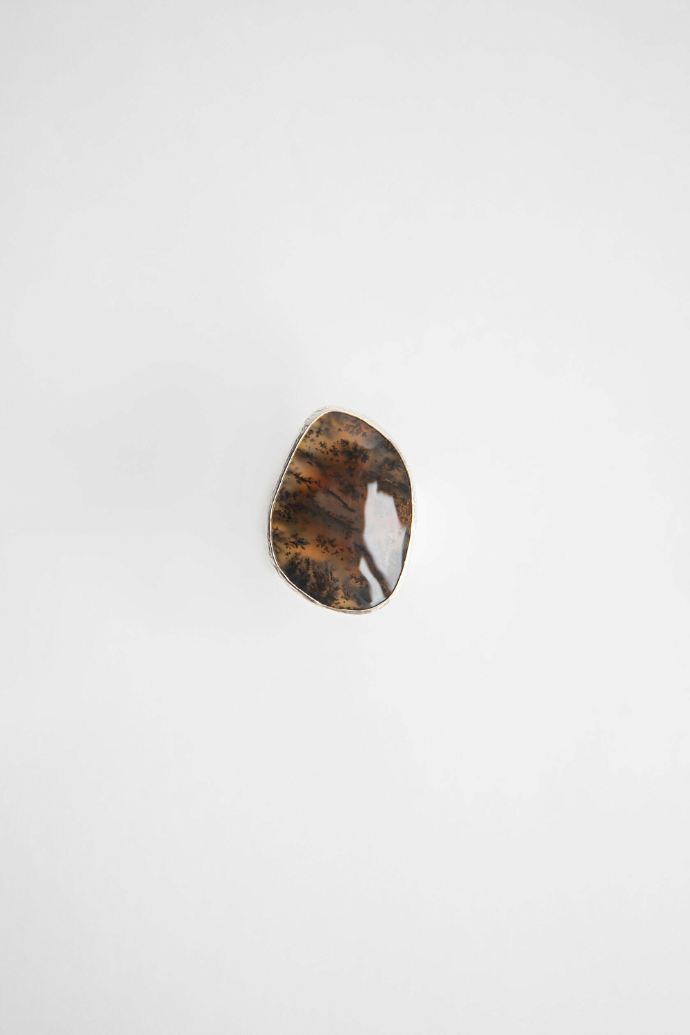 Кольцо с моховым агатом