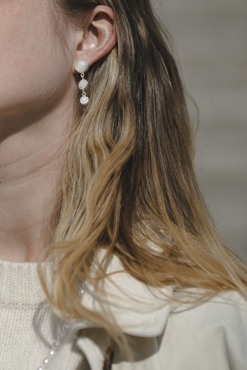 Серьги с перламутрами