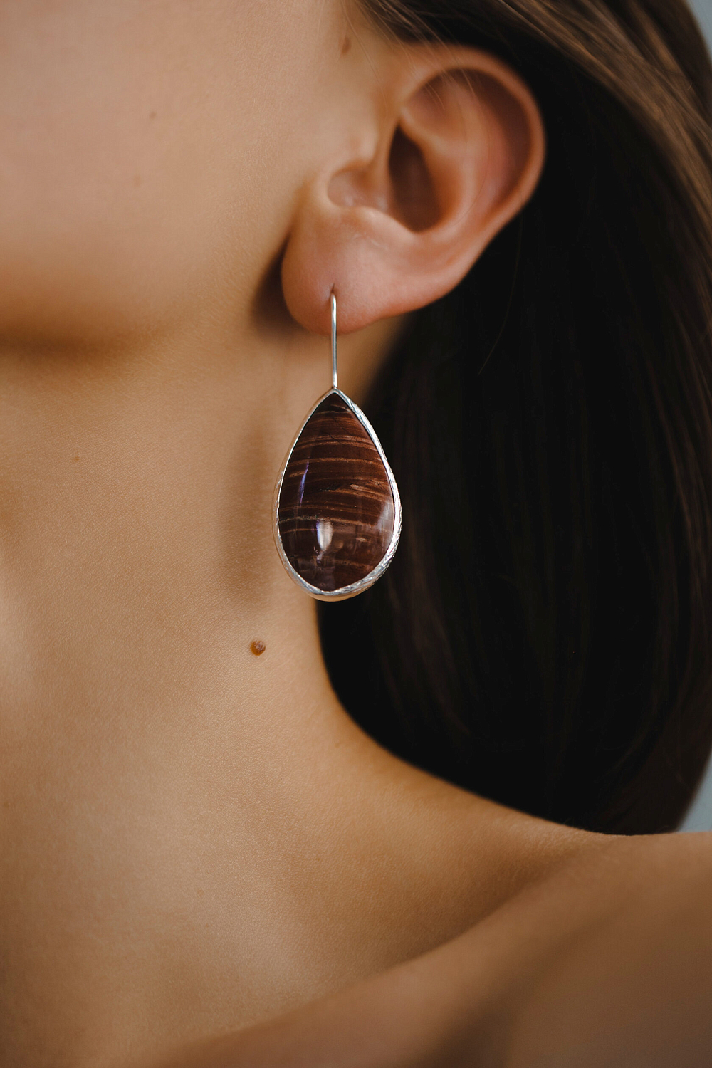 Серьги с яшмой