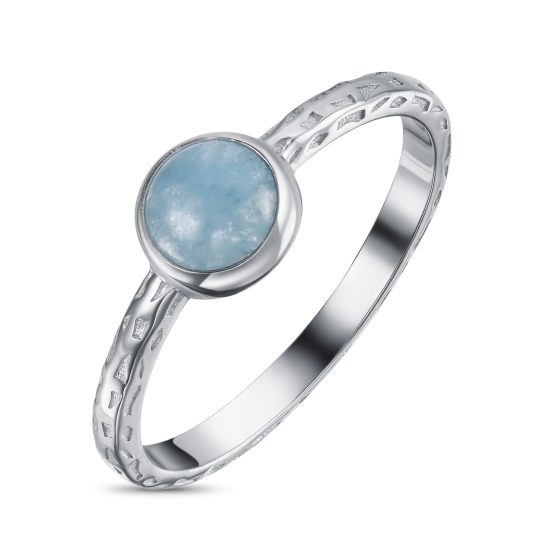 Кольцо с аквамарином