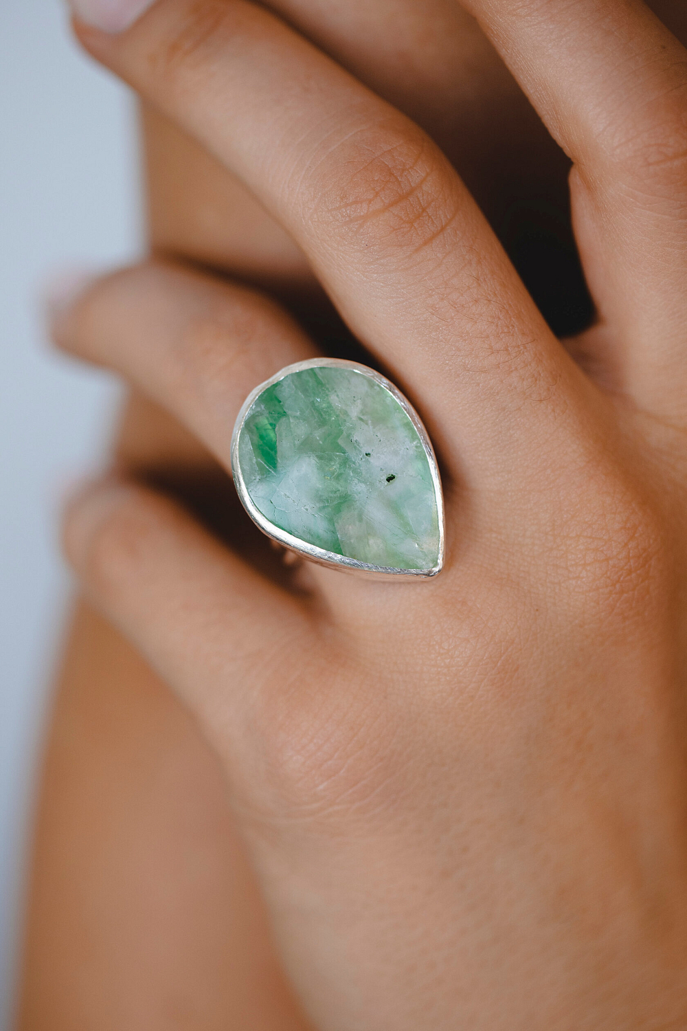 Кольцо с флюоритом