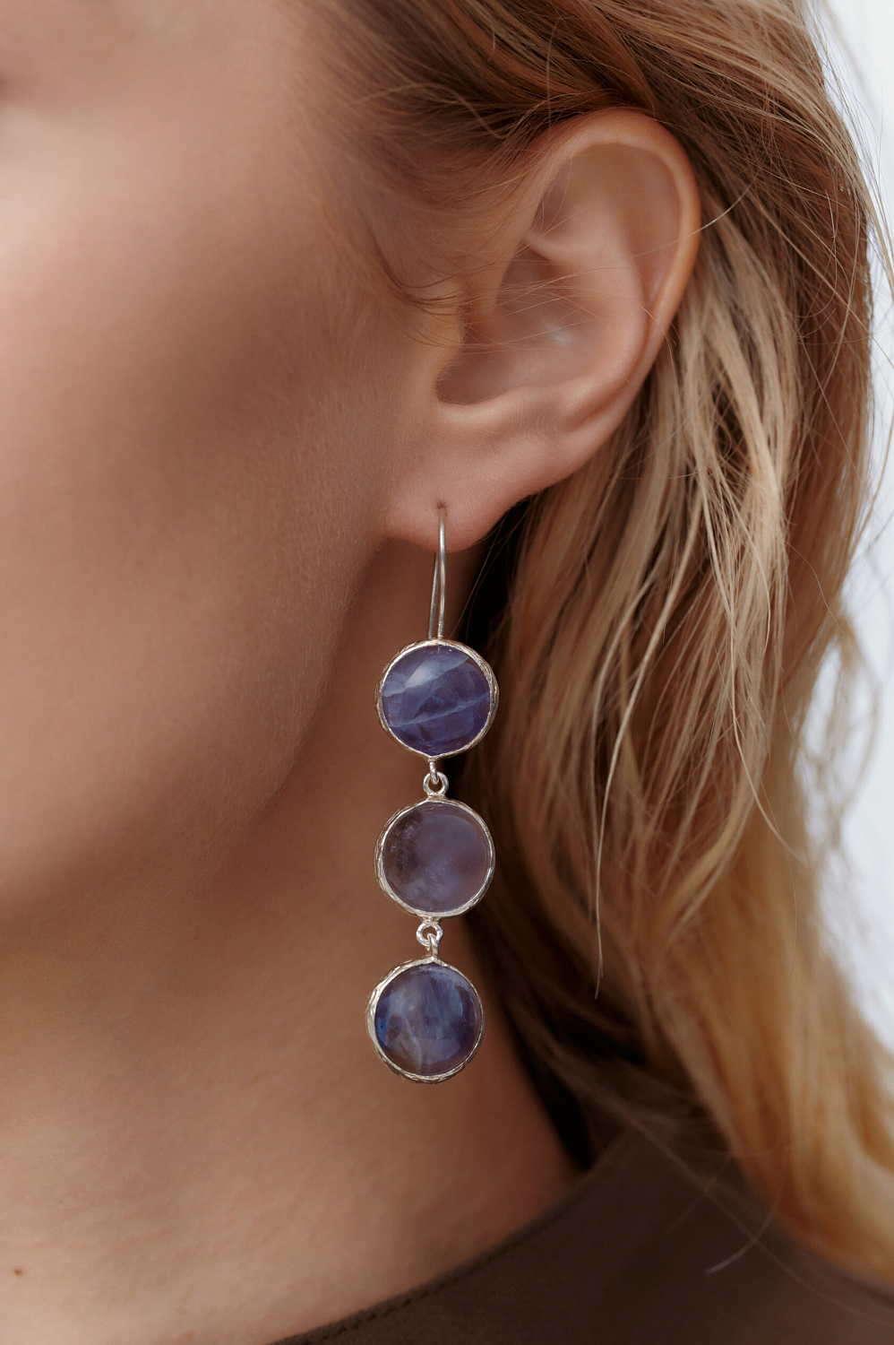 Серьги с аметистом