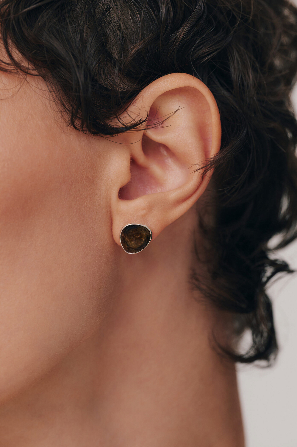 Пусеты с турмалином