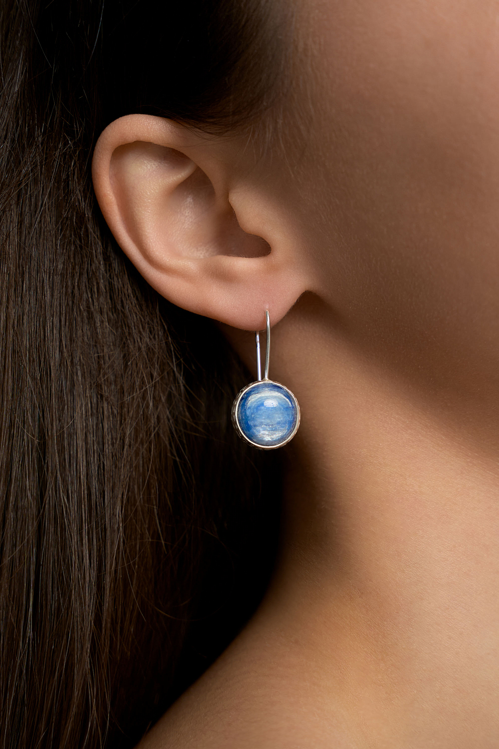 Серьги с кианитом