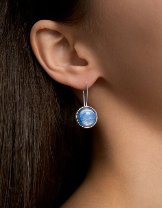 Серьги с кианитом