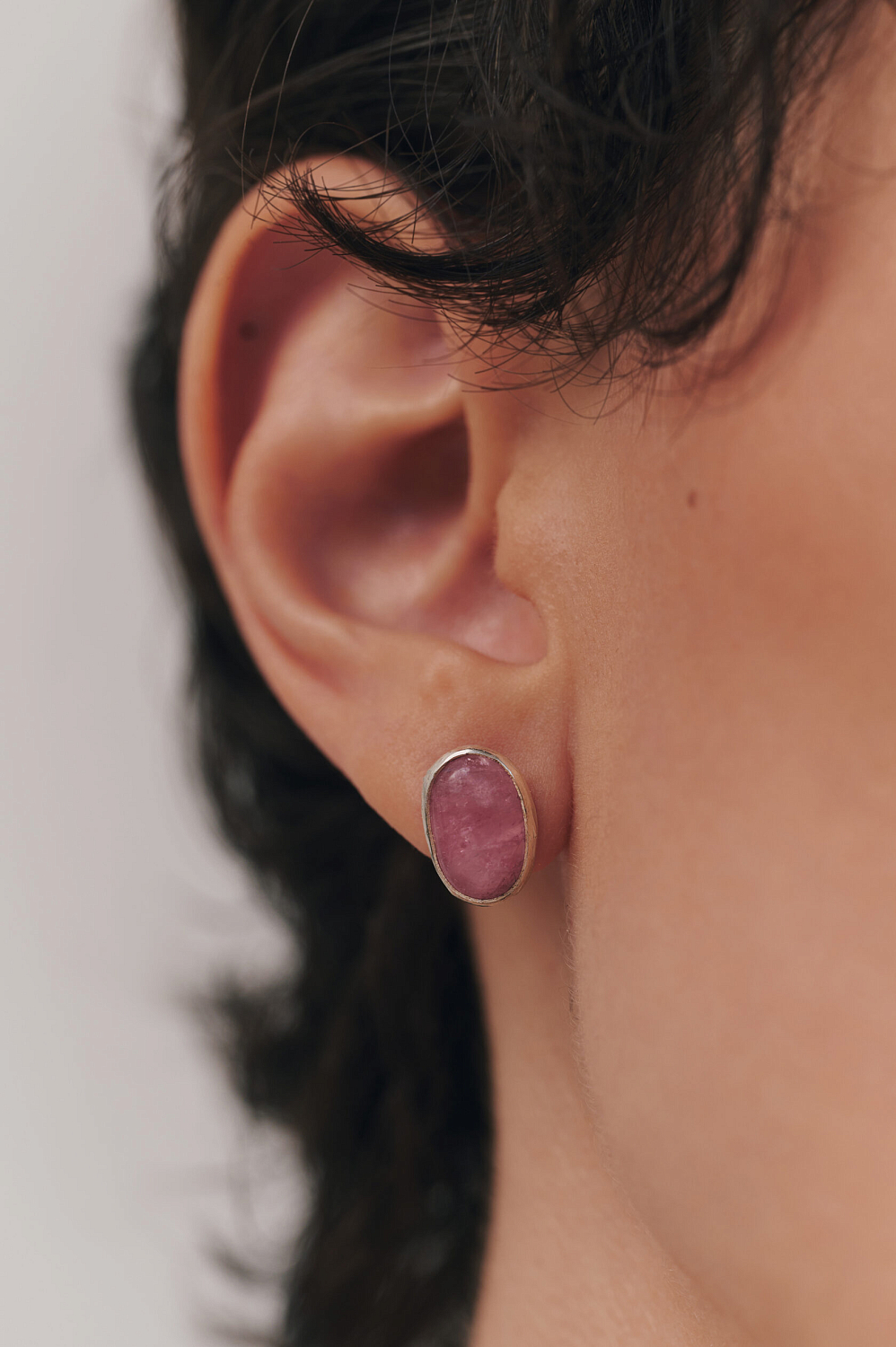 Пусеты с турмалином