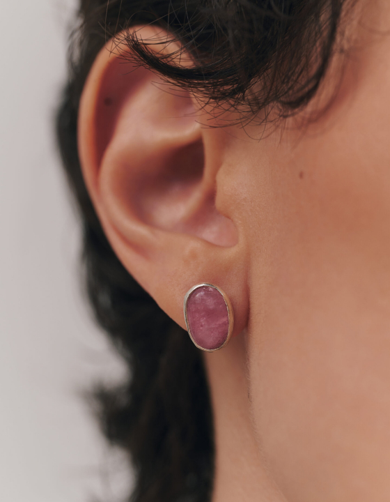 Пусеты с турмалином