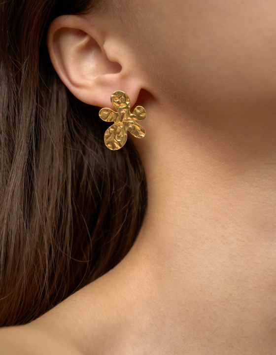 Пусеты Флора с винтовой заглушкой