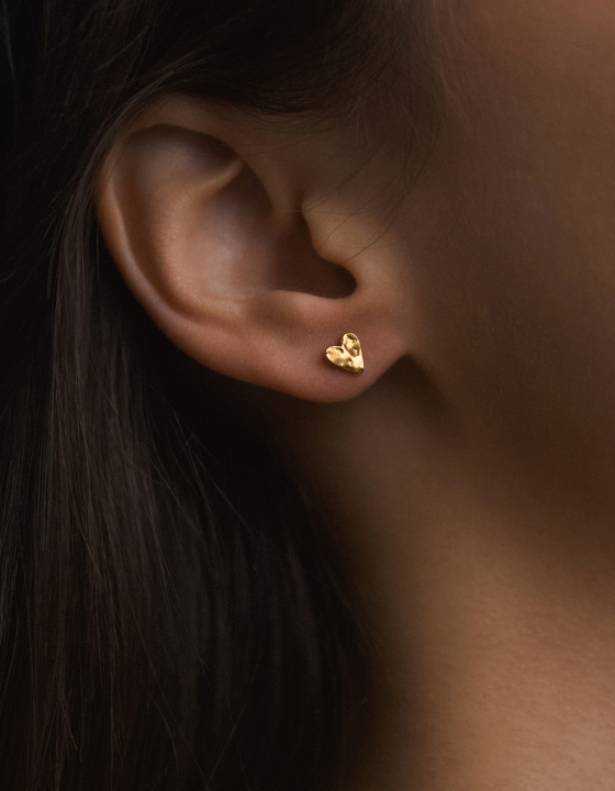 Пусеты Сердце мини