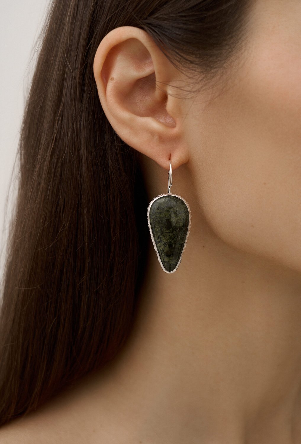 Серьги со змеевиком