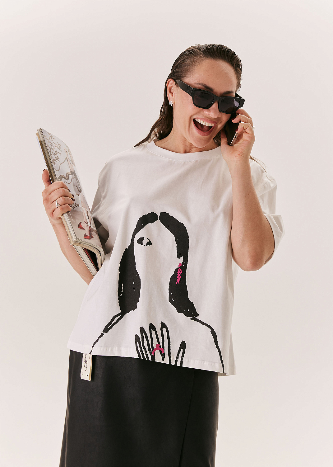 Футболка EVE&ESTHER x LIBERMAN белая