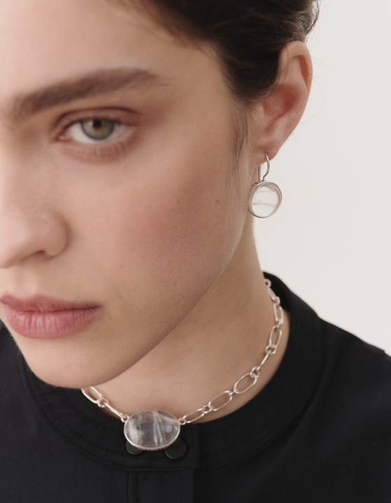 Серьги с горным хрусталем